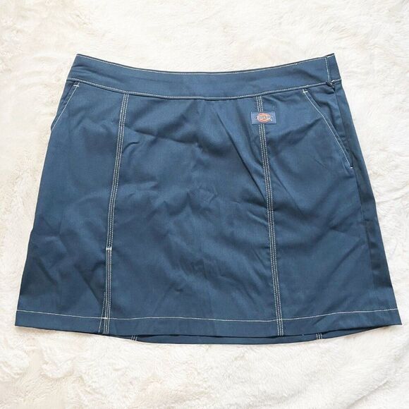 Dickies Whitford Mini Skirt Air Force Blue NWOT Size 32‎ - Picture 1 of 16